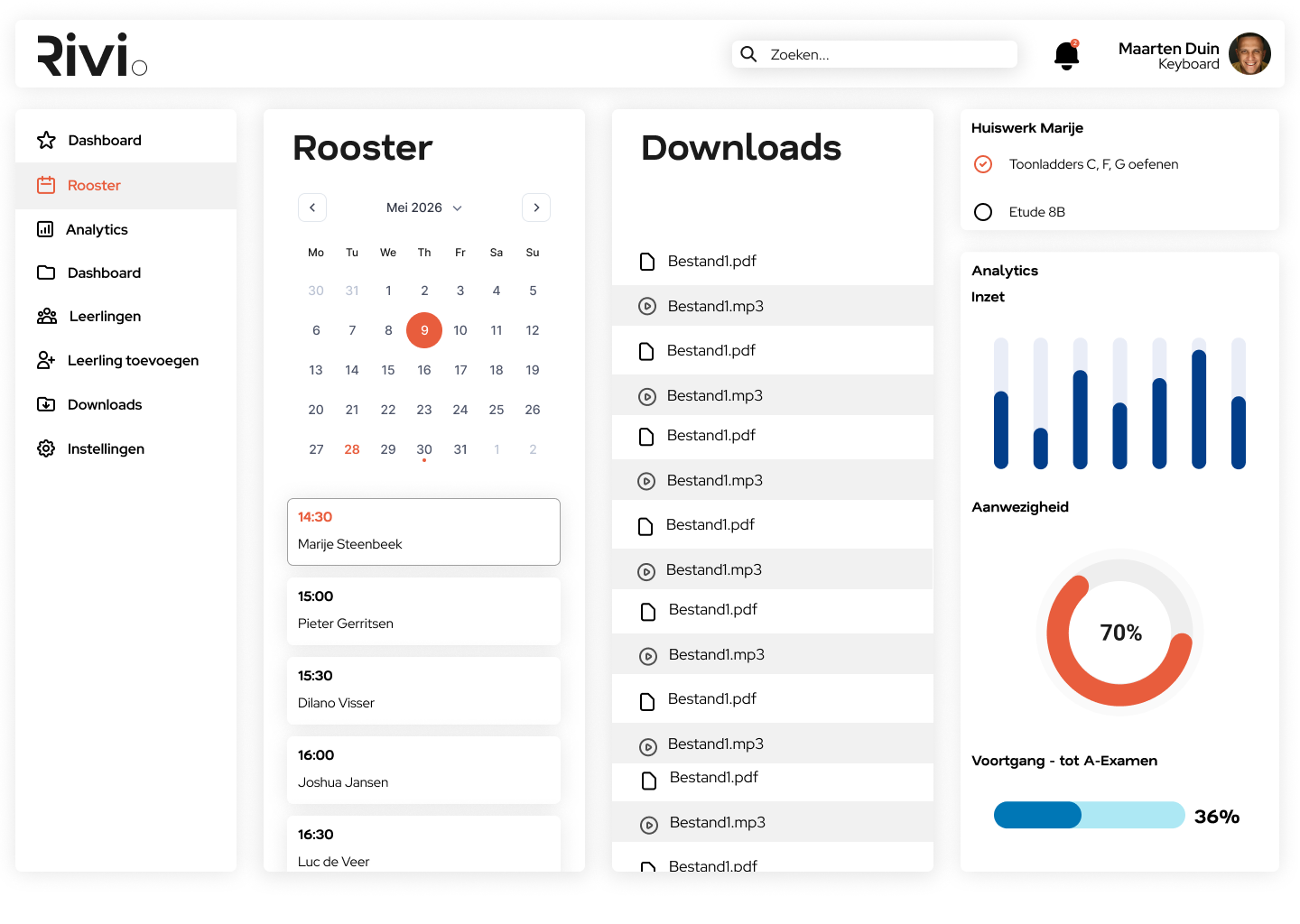 Rivi Desktop Dashboard